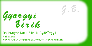 gyorgyi birik business card